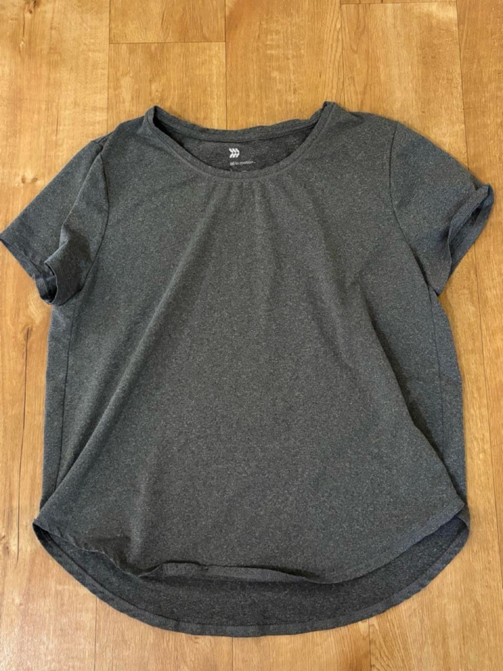 all in motion Short Sleeve Crewneck Top - Charcoal